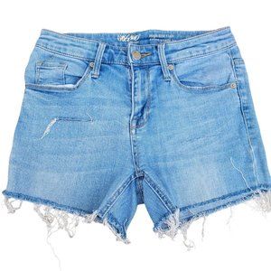 Mossimo High Rise Cut Off Denim Shorts Sz 24